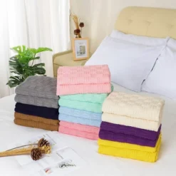 PiccoCasa 100% Cotton Knitted Soft Home Office Bed Blankets 1 Pc 10 PiccoCasa 100% Cotton Knitted Soft Home Office Bed Blankets 1 Pc -Home Decor Shop GUEST 004fe4e6 c799 4fb0 93bd c793d2850164