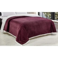 Jacquard Microplush Soft Premium Microplush Braided Blanket Plum By Plazatex -Home Decor Shop GUEST 029a86b9 7028 468f 8f4c 39fced24e479