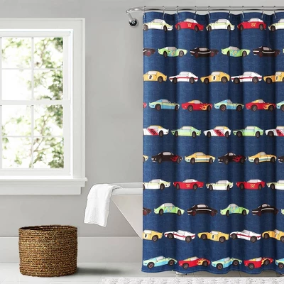 Race Cars Shower Curtain - Lush Décor 8 Race Cars Shower Curtain - Lush Décor - Image 6