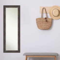 19" X 53" Non-Beveled Alta Rustic Char Full Length On The Door Mirror - Amanti Art -Home Decor Shop GUEST 04bc02dd 4e39 4156 bd17 a895dbe8bbb4