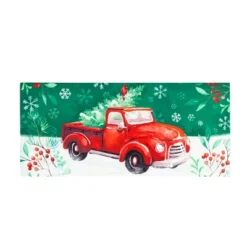 Evergreen 4-Season Sassafras Mats, Set Of 6, Welcome