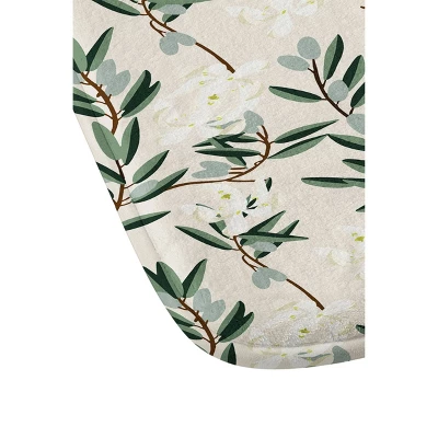 24" X 36" Olive Bloom Bath Rug Green - Deny Designs 4 24" X 36" Olive Bloom Bath Rug Green - Deny Designs - Image 2