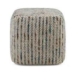 Malcolm Woven Cube Pouf Color Cotton And Wool - WyndenHall -Home Decor Shop GUEST 05f5678e a216 432c a180 df4f43ff47dd