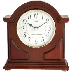 Seiko Sayo Wooden Chime Mantel Clock, Brown