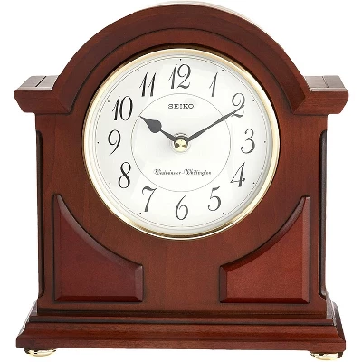 Seiko Sayo Wooden Chime Mantel Clock, Brown 3 Seiko Sayo Wooden Chime Mantel Clock, Brown