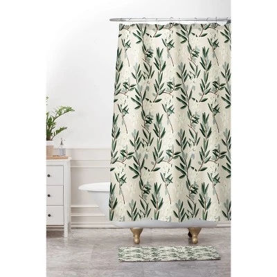 24" X 36" Olive Bloom Bath Rug Green - Deny Designs 3 24" X 36" Olive Bloom Bath Rug Green - Deny Designs