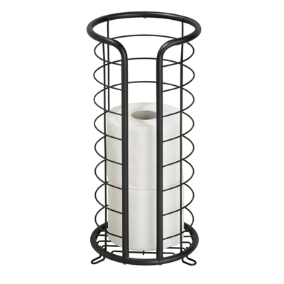 MDesign Metal Free Standing Toilet Paper Stand, Holds 3 Rolls 14 MDesign Metal Free Standing Toilet Paper Stand, Holds 3 Rolls - Image 12