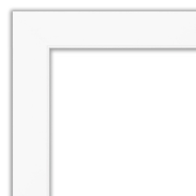 44" X 33" Non-Beveled Cabinet Bathroom Wall Mirror White - Amanti Art 4 44" X 33" Non-Beveled Cabinet Bathroom Wall Mirror White - Amanti Art - Image 2