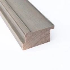 Greywash Non-Beveled Wood Bathroom Wall Mirror