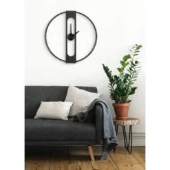 22" X 22" Urgo Numberless Metal Wall Clock Black - Kate & Laurel All Things Decor -Home Decor Shop GUEST 08e98370 3b10 4b53 966e 229fef9c5ab6