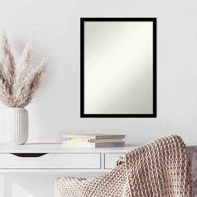 20" X 26" Non-Beveled Jet Black Wall Mirror - Amanti Art 7 20" X 26" Non-Beveled Jet Black Wall Mirror - Amanti Art - Image 5