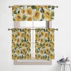 Laural Home Sunflowers On Shiplap 3-Pc. Kitchen Tier Set