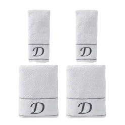 4pc Monogram Bath/Hand Towel Set White - SKL Home -Home Decor Shop GUEST 0b6976a2 ed31 427f 95d1 1c992b50d7a5