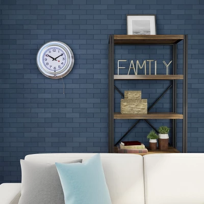 Hastings Home 14" Round Double Light Ring Analog Neon Wall Clock 5 Hastings Home 14" Round Double Light Ring Analog Neon Wall Clock - Image 3