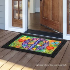 Peace Floral Doormat Everyday Indoor Outdoor 30" X 18" Briarwood Lane 6 Peace Floral Doormat Everyday Indoor Outdoor 30" X 18" Briarwood Lane -Home Decor Shop GUEST 0c9da459 d315 472a 971d 24f9b7735658