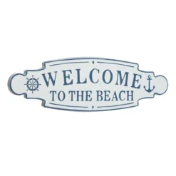 Metal Sign Welcome To The Beach Wall Decor Blue - Olivia & May -Home Decor Shop GUEST 0d0ad2c3 c054 4d24 8e27 7197366b9d20