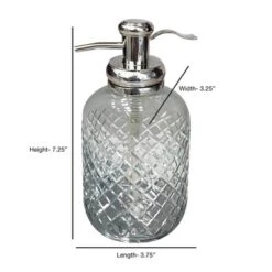 Set Of 3 Emory Glass & Chrome Soap Pump & Q-tip Jar Set With Vanity Tray Metallic Silver - Nu Steel 13 Set Of 3 Emory Glass & Chrome Soap Pump & Q-tip Jar Set With Vanity Tray Metallic Silver - Nu Steel -Home Decor Shop GUEST 0e3a4e75 dc6e 4e09 b8a9 8bf706d810bb