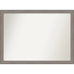 Greywash Non-Beveled Wood Bathroom Wall Mirror -Home Decor Shop GUEST 0ededbf5 251c 4576 bf92 13deee441373