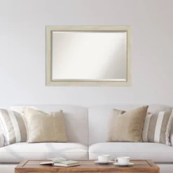 40" X 28" Beveled Parthenon Cream Wood Wall Mirror - Amanti Art -Home Decor Shop GUEST 0ee06699 44ec 4422 8d38 b6e177ad2206