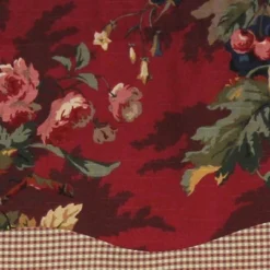 Queensland Style Gloriette 3" Rod Pocket Valance 50" X 16" Crimson By RLF Home -Home Decor Shop GUEST 107314e4 c8ec 48b3 bbc0 8395ced2058c