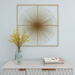 Metal Starburst Handmade Large 3D Wall Decor With Gold Frame Gold - CosmoLiving By Cosmopolitan -Home Decor Shop GUEST 10d90ec5 53cd 4527 92f8 efc02a0ec2e9