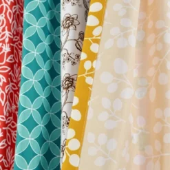 Set Of 2 Boho Patch Light Filtering Window Curtain Panels Orange - Lush Décor -Home Decor Shop GUEST 11b9f128 9b88 4982 8b48 e04a090be934