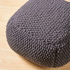 Hollis Knitted Cotton Square Pouf - Christopher Knight Home -Home Decor Shop GUEST 12144c99 0f13 4370 9f35 127fe35c0379