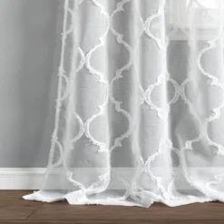 2pk 38"x95" Sheer Avon Trellis Curtain Panels White - Lush Décor 10 2pk 38"x95" Sheer Avon Trellis Curtain Panels White - Lush Décor -Home Decor Shop GUEST 128a588d 0772 4a4a bb84 c48a4af6b5e9