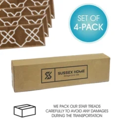 Sussexhome Zigzag Collection Non-Slip Carpet Stair Treads, 9" X 28" -Home Decor Shop GUEST 140a4343 2404 4946 a4da 19254ac8541b