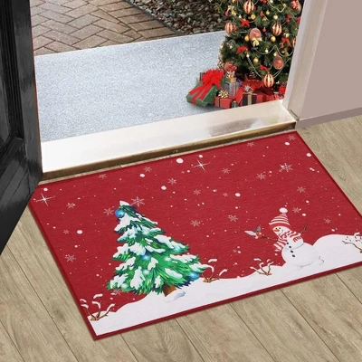 Trinity Snow Man Christmas Tree Xmas Welcome Doormat 7 Trinity Snow Man Christmas Tree Xmas Welcome Doormat - Image 5