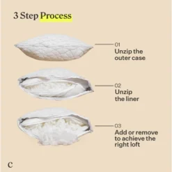 Coop Home Goods 20”x 54" Adjustable Memory Foam Body Pillow, Support Pillow - GREENGUARD Gold Certified - Lulltra Washable Cover - White (1 Pack) -Home Decor Shop GUEST 18d69073 0f95 4959 b55d 4e2895e18298