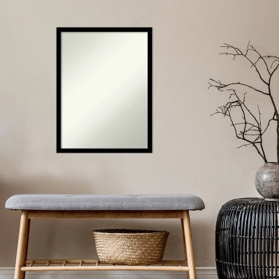 20" X 26" Non-Beveled Jet Black Wall Mirror - Amanti Art 9 20" X 26" Non-Beveled Jet Black Wall Mirror - Amanti Art - Image 7