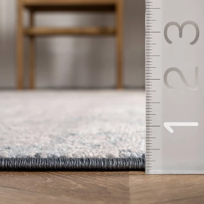 6'7"x9' Zoe Faded Abstract Area Rug Blue - NuLOOM 4 6'7"x9' Zoe Faded Abstract Area Rug Blue - NuLOOM - Image 2