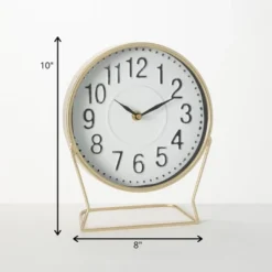 Sullivans Burnished Brass Desk Clock 10"H Gold 7 Sullivans Burnished Brass Desk Clock 10"H Gold -Home Decor Shop GUEST 1cc7f313 4c51 42f9 b9fc d61071313524