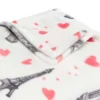 Paris Love Reversible Throw Blanket Pink - Betseyville