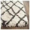 Ivory/Charcoal Geometric Shag/Flokati Loomed Accent Rug - (3'x5') - Safavieh -Home Decor Shop GUEST 1e1ccba6 8cd6 41b9 8054 37f4b85b6e3a