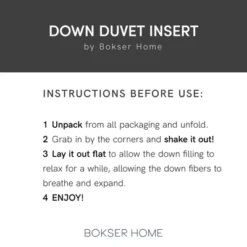 Lightweight Luxury White Duck Down Duvet Comforter Insert | BOKSER HOME -Home Decor Shop GUEST 1f5119f9 c036 4378 88cc f0b372542e9c