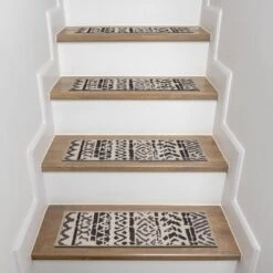 World Rug Gallery Bohemian Design Geometric Non-Slip Stair Treads -Home Decor Shop GUEST 1f845e99 0e20 47c1 b988 9a5dc224d443