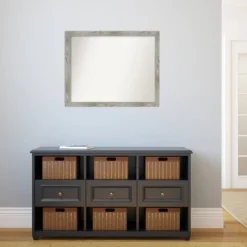 31" X 25" Non-Beveled Dove Square Bathroom Wall Mirror Gray Wash - Amanti Art -Home Decor Shop GUEST 1fefaf71 072b 494b 9d1d 8baec4f8132b