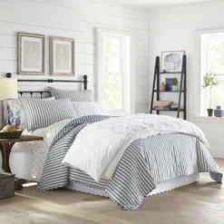 Willow Way Ticking Stripe Quilt & Sham Set - Stone Cottage -Home Decor Shop GUEST 2047a06e 73f6 4922 b683 aae81af523f6