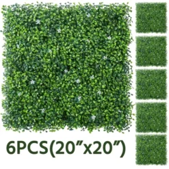 Yaheetech Pack Of 6 Faux Ivy Artificial Boxwood Panels Green -Home Decor Shop GUEST 223ca1bc 2e8f 4a84 94f4 5979f16c6e90