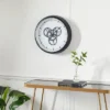 20" X 20" Round Metal Wall Clock With Functioning Gear Center Black/White - Olivia & May 2 20" X 20" Round Metal Wall Clock With Functioning Gear Center Black/White - Olivia & May -Home Decor Shop GUEST 22875f2a bf61 4a79 9b1e c39f388a42fd