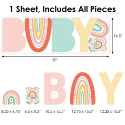 Big Dot Of Happiness Hello Rainbow - Peel And Stick Boho Baby Shower Standard Banner Wall Decals - Baby -Home Decor Shop GUEST 22b04766 b1f1 4807 9157 d423b2a6c418