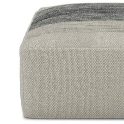 Irena Square Woven PET Polyester Pouf Gray/White - WyndenHall -Home Decor Shop GUEST 234e5ba7 d2d0 4dfe a6c7 d0544cb8d9e4