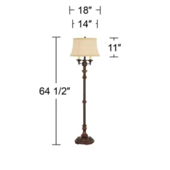 Barnes And Ivy Traditional Floor Lamp Candelabra Style 4-Light 64.5" Tall Italian Bronze Bell Shade For Living Room Reading Bedroom -Home Decor Shop GUEST 25b020b9 c952 4690 aa19 6a5fb2e0aeca