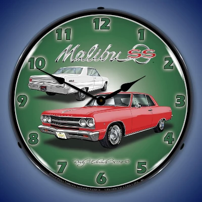 Collectable Sign & Clock | 1965 Chevelle Malibu SS LED Wall Clock Retro/Vintage, Lighted 3 Collectable Sign & Clock | 1965 Chevelle Malibu SS LED Wall Clock Retro/Vintage, Lighted
