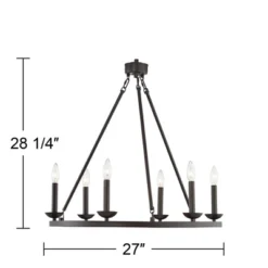 Franklin Iron Works Myland Bronze Wagon Wheel Chandelier 27" Wide Industrial 6-Light Fixture For Dining Room House Kitchen Island Entryway Bedroom 17 Franklin Iron Works Myland Bronze Wagon Wheel Chandelier 27" Wide Industrial 6-Light Fixture For Dining Room House Kitchen Island Entryway Bedroom -Home Decor Shop GUEST 27232e67 f098 46ff 9341 d805b5955700