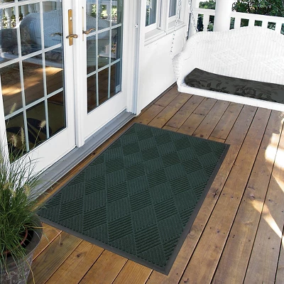 Dark Green Solid Doormat - (3'x4') - HomeTrax 3 Dark Green Solid Doormat - (3'x4') - HomeTrax
