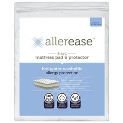 2-in-1 Hot Water Washable Allergy Protection Mattress Pad - AllerEase -Home Decor Shop GUEST 282b9bdd 9786 43b5 a376 f0270bdfb5e8