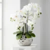 Dahlia Studios Potted Faux Artificial Flowers Realistic White Phalaenopsis Orchid In Silver Pot Home Decoration Office 23" High 2 Dahlia Studios Potted Faux Artificial Flowers Realistic White Phalaenopsis Orchid In Silver Pot Home Decoration Office 23" High -Home Decor Shop GUEST 2831287c 7541 4315 9f95 02afa0e1e7e8